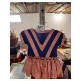 Vintage blue and red children's dress
