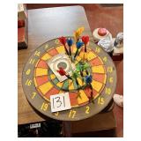 Dart Games Multi-Color Dartboard with Plastic Dart
