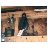 Black industrial pulley, cable pulley wheels, knob