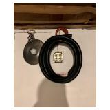 Black Corrugated Hose, 4-outlet power trap, light