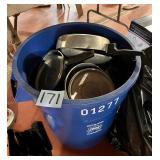 Recycling container & stainless steel pots, pans