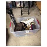 Box lot to include very nice tote, purse,shoes, et