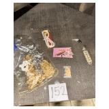 Mini Traveling sewing kit, costume jewlery chains