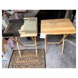 Folding tray dinner tables