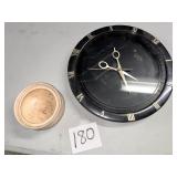 Black Scissors clock Stylex, Pfaltzgraff stoneware