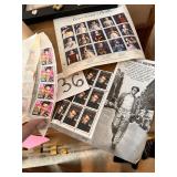 Vintage stamps, JFK, Jame Dean