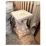white Corinthian column pedestal stand