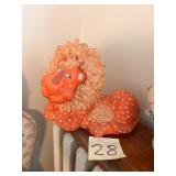 Ceramic lion orange statue