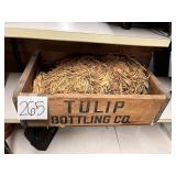 Tulip bottling company wooden box