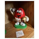 Vintage 1995 M&M Red Football Player dispenser