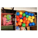Colored plastic toy balls