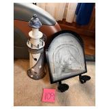 Lighthouse figurine decor, Candle holder winter