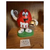 Vintage M&M Red Peanut Football 1995