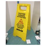 caution wet floor sign
