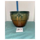Jardiniere flowerpot with hairline crack