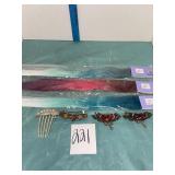 hair clips and extensions lot