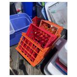 all milk crates in pile