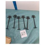 Marx train telephone poles railroad lot