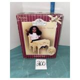 wooden desk and chair for 18' dolls