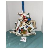 large ceramic musical rocking horse