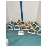VTG unmarked Putz Alpine plastic Christmas houses