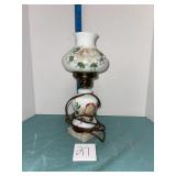 VTG hurricane lamp with marble base