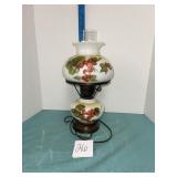 VTG milk glass hurricane lamp