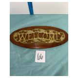 VTG Welcome wooden plaque
