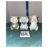 hear no evil see no evil speak no evil pigs statue