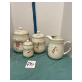 Geese canister and pitcher set goose marmalade
