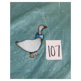 stained glass goose window decoration