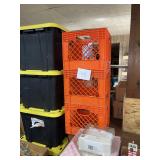 stack of 3 milk crates