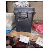 Used Plastic Utility Box with Angle Grinder Discs