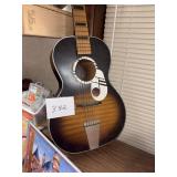 Harmony Sunburst Acoustic Guitar with Musical Note