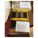 Yellow Cased Driver Bit and Bit Holder Set