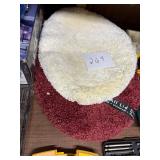Two-Piece Round Shaggy Toilet Lid Cover Set (Off-W