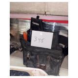 Husky Black Fabric Tool Belt Pouch with Metal Hard