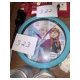 Disney Frozen Elsa and Anna Round Wall Clock with