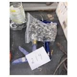 Mixed Lot: Numerous Metallic Hose Clamps, Blue Wra