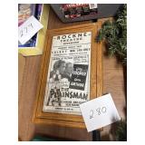 Framed Vintage 'The Plainsman' Movie Advertisement