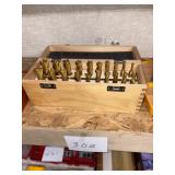 16-Piece Gold-Tone Cutting Tool Set in Wooden Box