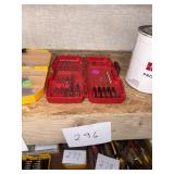 Assorted Drill and Driver Bit Set in Red Storage C