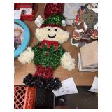 Winking Tinsel Christmas Elf Holiday Decoration