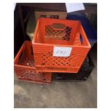 Orange Plastic Turner Dairy Farms Milk Crate