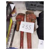 Pair of Used RIGID Heavy Duty Pipe Wrenches