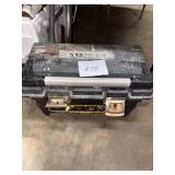 Stanley Black Plastic Toolbox with Irwin Drill Bit