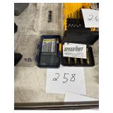 Assorted Tool Accessory Sets: Drill Bits, Screw Ex
