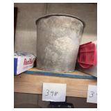Used Galvanized Metal Utility Bucket