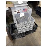 3 milk crates