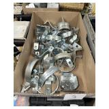 Lot of Metal Conduit Clamps and Junction Box